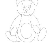 Coloriage Nounours facile &agrave; dessiner
