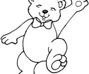 Coloriage Nounours plein de joie