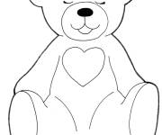 Coloriage Nounours se relaxe