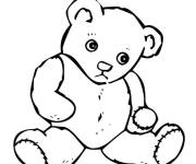Coloriage Nounours se sent triste