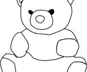 Coloriage Nounours vectoriel