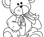 Coloriage Ours Nounours en peluche imprimable