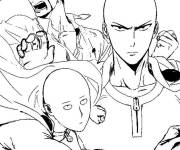 Coloriage Action de One-Punch Man