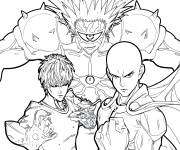 Coloriage Anime One-Punch Man  Un h&eacute;ros que personne ne conna&icirc;t