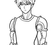 Coloriage Beau gosse Genos