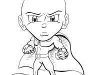 Coloriage Caricature de Saitama
