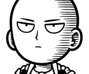 Coloriage Chibi Saitama pour enfants