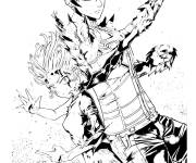 Coloriage Deux personnages de One Punch Man