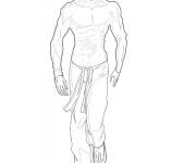 Coloriage Garou corps entier