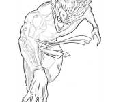 Coloriage Garou en attaquant