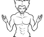 Coloriage Garou ouvrant sa main