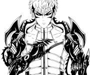 Coloriage Genos arm&eacute;