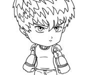 Coloriage Genos chibi facile