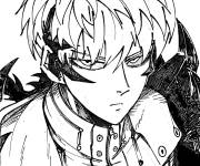 Coloriage Genos de One Punch Man en sketch