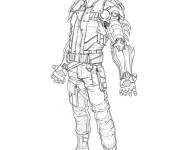Coloriage Genos &eacute;quip&eacute; pour le combat