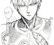 Coloriage Genos et Saitama de One Punch Man