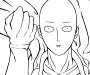 Coloriage La force de Saitama