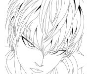 Coloriage Le beau Genos de One Punch Man