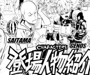 Coloriage One-Punch Man poster de l'anime