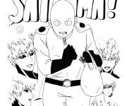 Coloriage One-Punch Man Vas-y Saitama