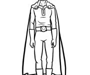 Coloriage Profil de Saitama