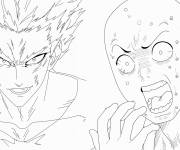 Coloriage Saitama Contre Garou