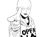 Coloriage Saitama de l'anime One Punch Man
