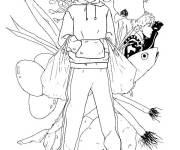 Coloriage et dessins gratuit Saitama de One-Punch Man pour enfants à imprimer