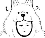 Coloriage Saitama d&eacute;guis&eacute; en loup