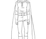 Coloriage Saitama en col&egrave;re