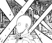 Coloriage Saitama en marchant