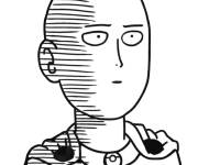 Coloriage Saitama est confus
