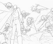 Coloriage Saitama est plus fort que tous les autres