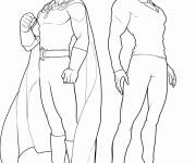 Coloriage Saitama et Garou de One-Punch Man pr&ecirc;ts &agrave; se battre