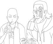Coloriage Saitama et le roi