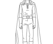 Coloriage Saitama facile