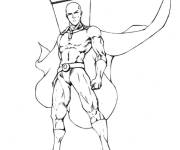Coloriage Saitama muscl&eacute;