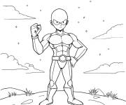 Coloriage Saitama pendant une nuit &eacute;toil&eacute;e
