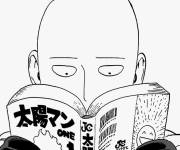Coloriage et dessins gratuit Saitama qui aime la lecture à imprimer