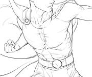 Coloriage et dessins gratuit Saitama r&eacute;aliste à imprimer