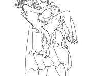 Coloriage Saitama sauvant Fubuki Lova