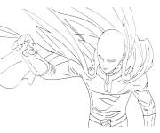Coloriage et dessins gratuit Saitama simple à imprimer