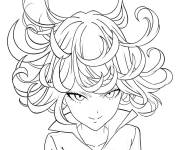 Coloriage Tatsumaki qui sourit