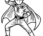 Coloriage Technique d'attaque de Saitama