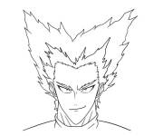 Coloriage T&ecirc;te de Garou facile
