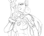 Coloriage D VA Overwatch style manga