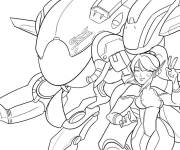 Coloriage D.va et Samus Overwatch