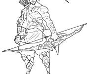 Coloriage Hanzo overwatch