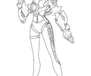 Coloriage lena Oxton Overwatch