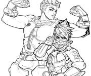 Coloriage et dessins gratuit Les h&eacute;ros de Overwatch pour enfants à imprimer